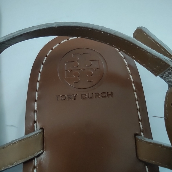 Tory Burch Reggie Metallic Silver Women's Sandals Size 9 - Picture 6 of 7